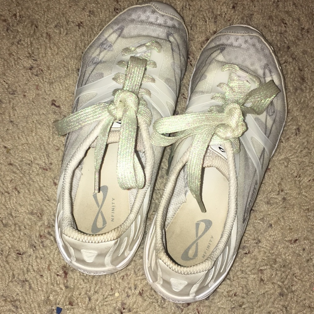 nfinity cheer shoes with sparkle laces
